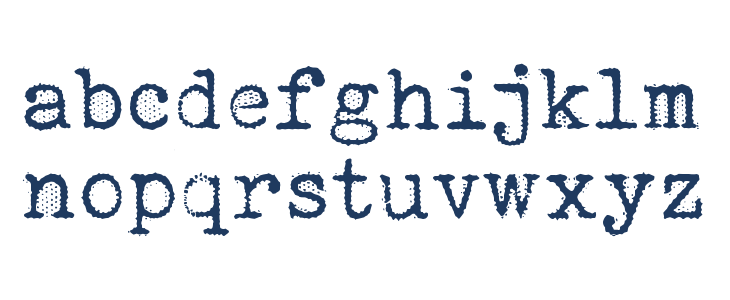 Orange Typewriter Lowercase