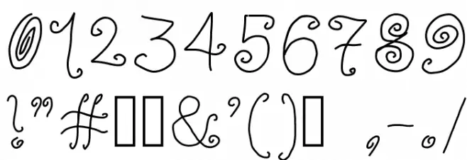 Orange Font OTHER CHARS