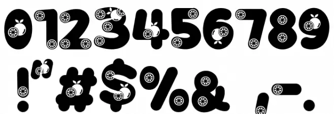 Orange Font OTHER CHARS