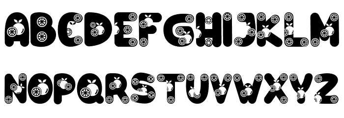 Orange Font LOWERCASE