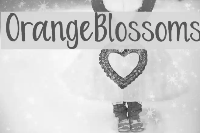 OrangeBlossoms Font examples