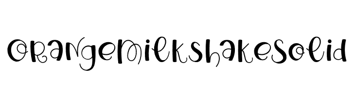 OrangeMilkshakeSolid  font caratteri gratis