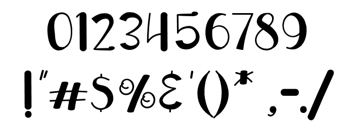 OrangeMilkshakeSolid Font OTHER CHARS