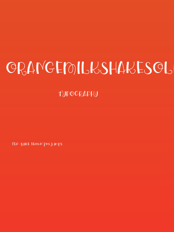 OrangeMilkshakeSolid Poster