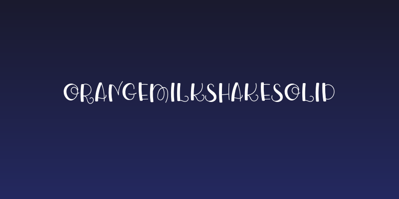 OrangeMilkshakeSolid Social Header