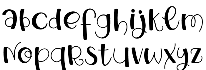 OrangeMilkshakeSolid Font LOWERCASE