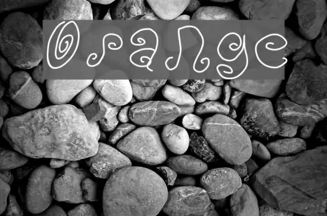 Orange Font examples