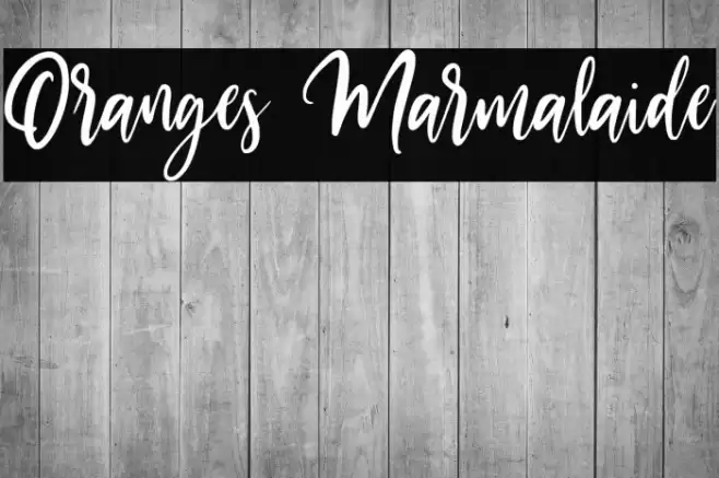 Oranges Marmalaide Font examples