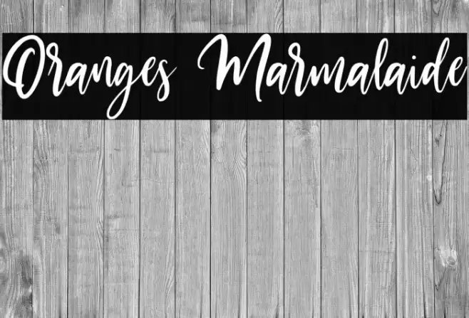 Oranges Marmalaide Font examples