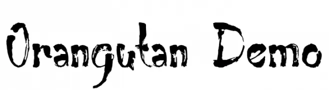 Orangutan Demo  Frei Schriftart Herunterladen