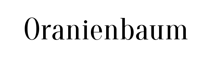 Oranienbaum  フリーフォントのダウンロード