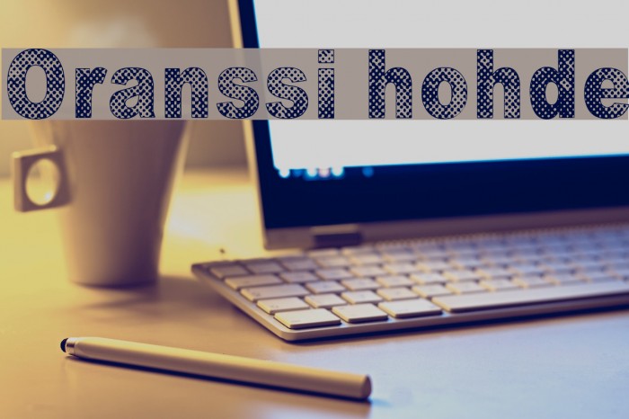 Oranssi hohde Font examples