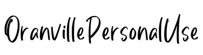 Oranville Personal Use  免费字体下载