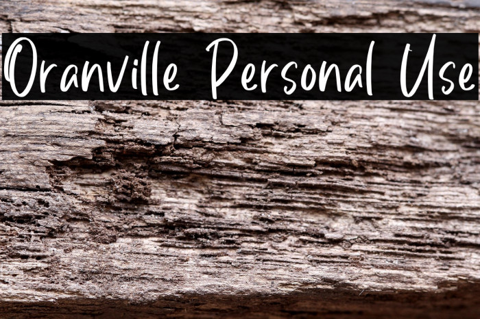 Oranville Personal Use Example 2
