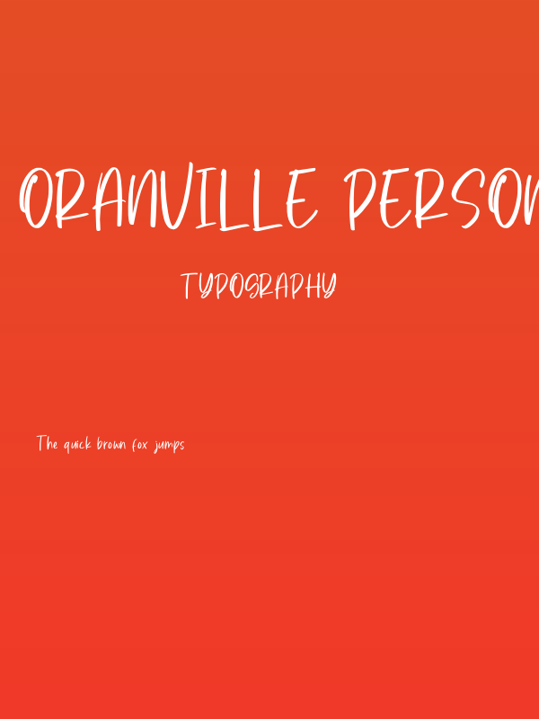 Oranville Personal Use Poster