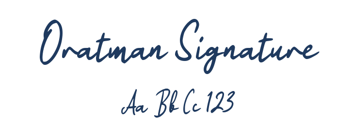 Oratman Signature Font Preview