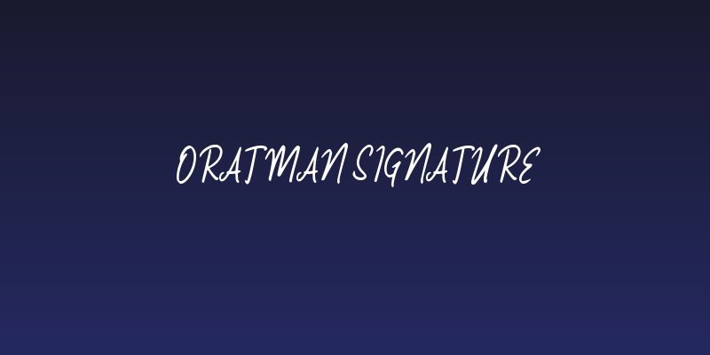 Oratman Signature Social Header
