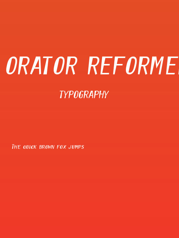 Orator Reformed Poster