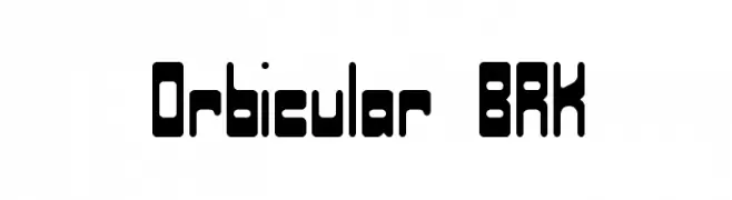 Orbicular BRK  font caratteri gratis