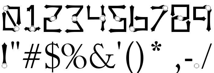 Orbital Sling Font Alte caractere