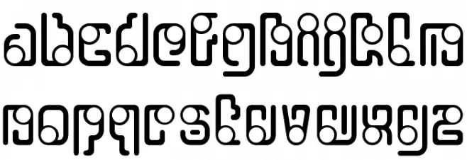 OrbitalFlight-Regular Schriftart Kleinbuchstaben