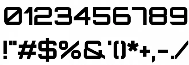 Orbitron Bold Font OTHER CHARS