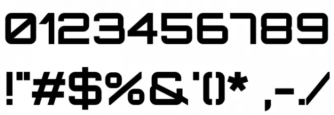 Orbitron-Bold Font OTHER CHARS
