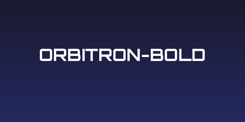 Orbitron-Bold Social Header