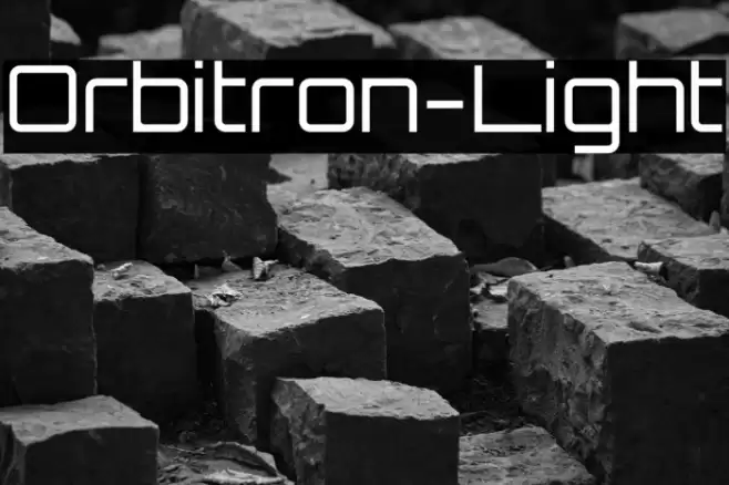 Orbitron-Light Font examples