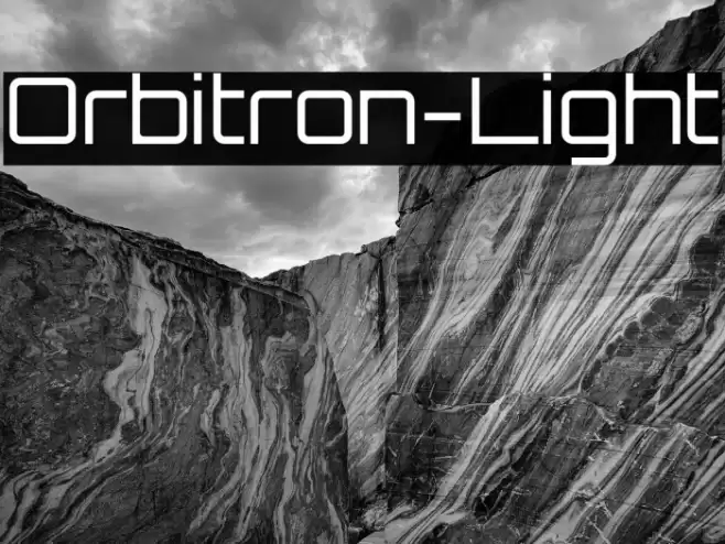 Orbitron-Light Font examples