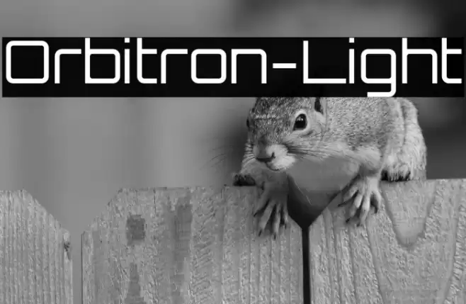 Orbitron-Light Font examples