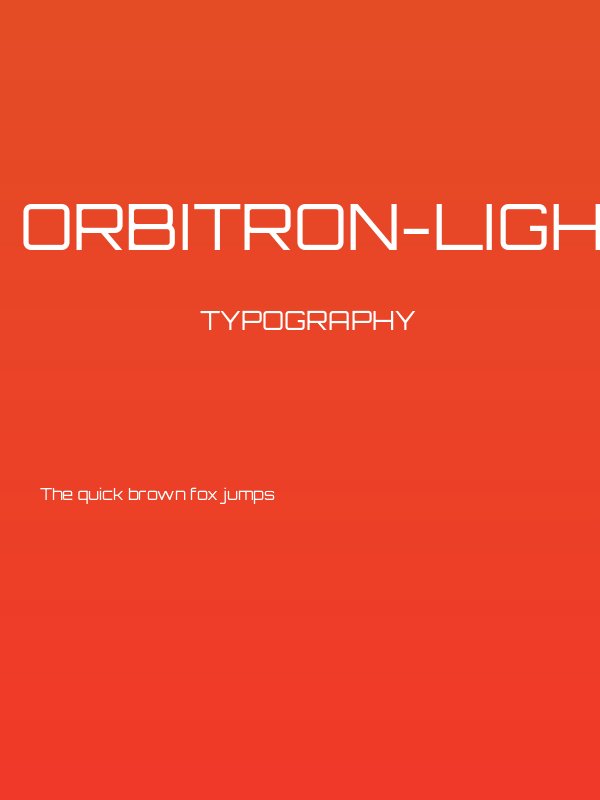 Orbitron-Light Poster