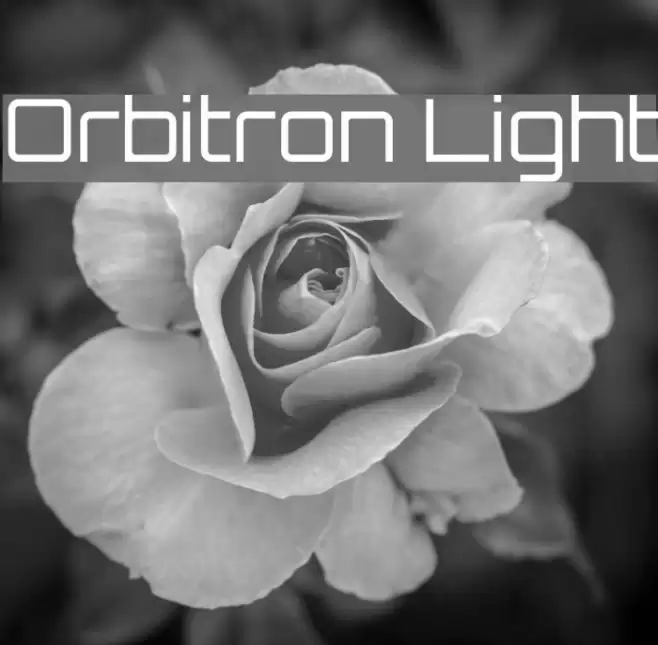 Orbitron Light Font examples