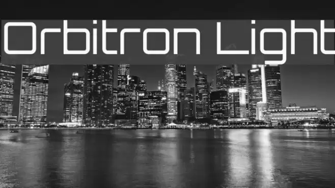 Orbitron Light Font examples