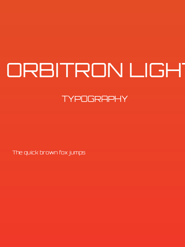 Orbitron Light Poster