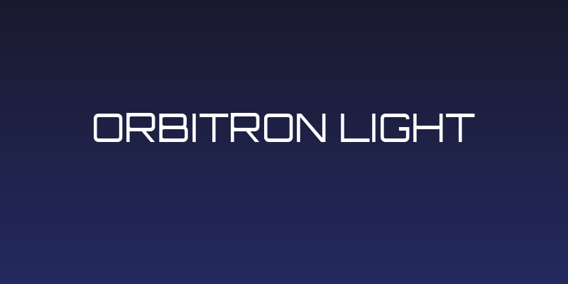 Orbitron Light Social Header