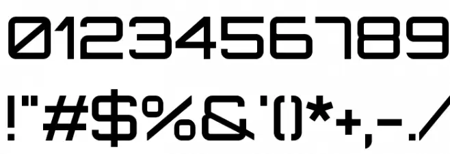 Orbitron Medium Font OTHER CHARS