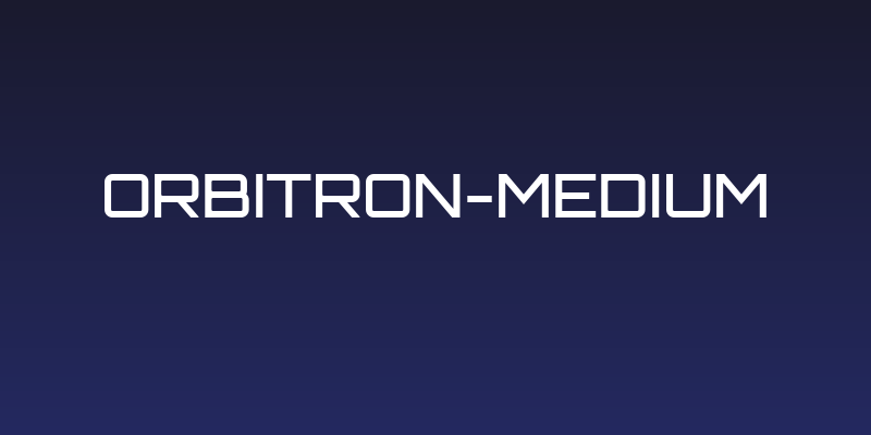 Orbitron-Medium Social Header