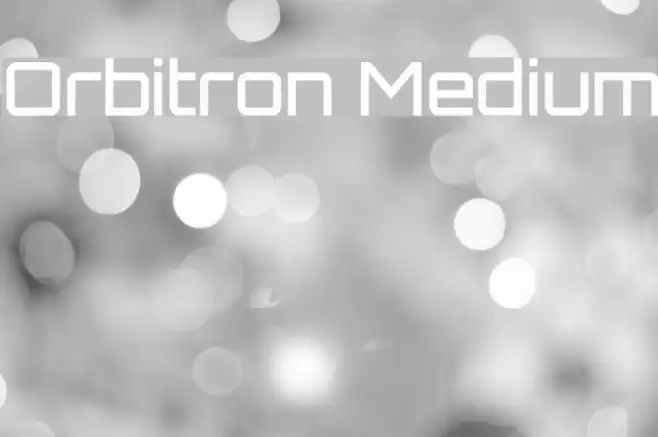 Orbitron Medium Font examples