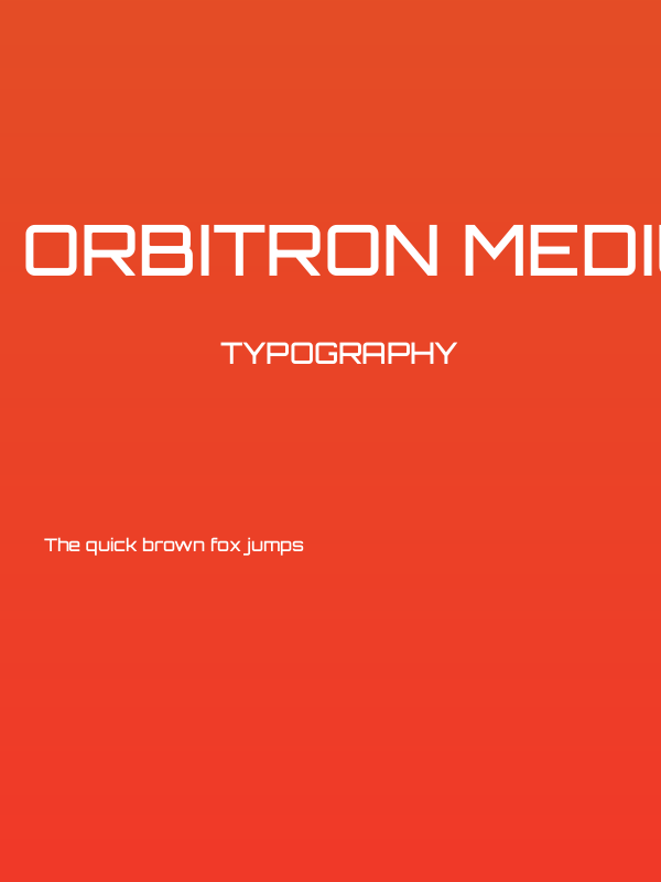 Orbitron Medium Poster