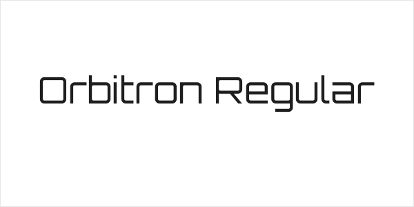 Orbitron Regular Logo