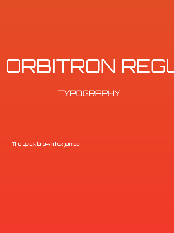 Orbitron Regular Poster