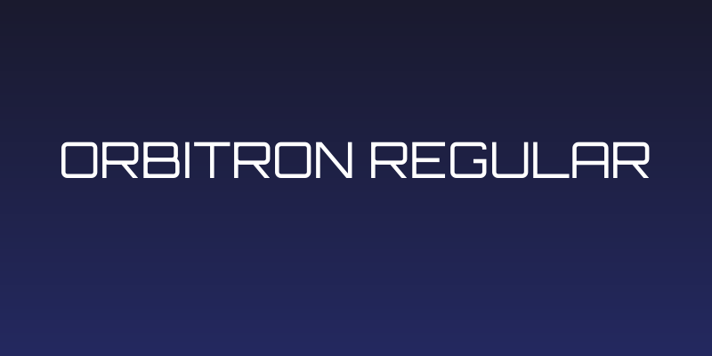 Orbitron Regular Social Header