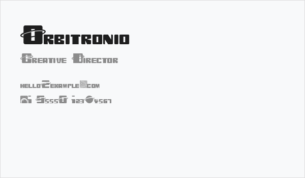 Orbitronio Business Card