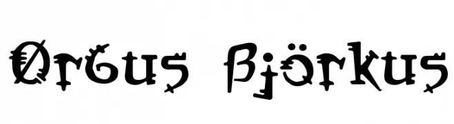 Orbus Bjorkus  नि: शुल्क फ़ॉन्ट्स डाउनलोड