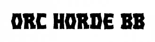 Orc Horde BB  Frei Schriftart Herunterladen