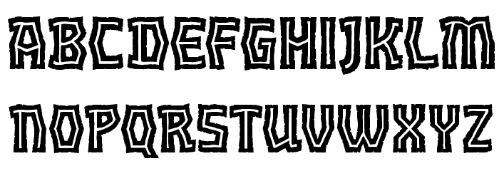 OrcHordeInlineBB Font LOWERCASE