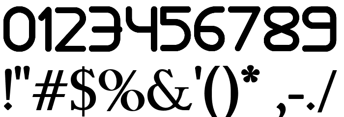 Orcef Bold Font OTHER CHARS