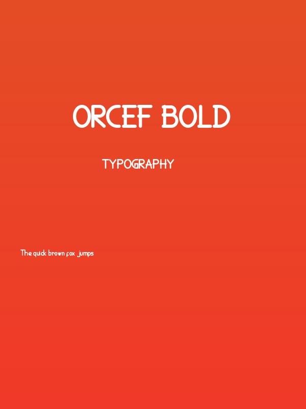 Orcef Bold Poster