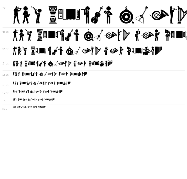 Orchestra Icons Waterfall